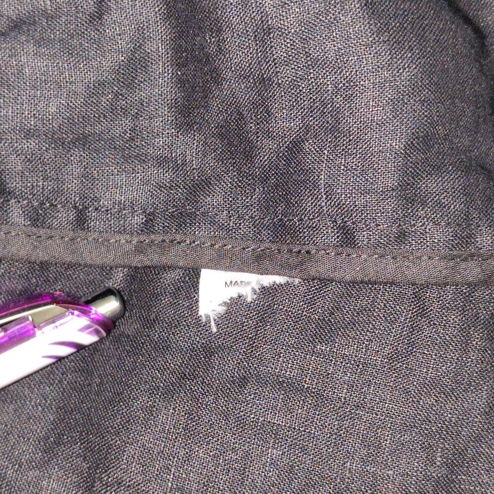 Quince 100% European Linen Blazer Black L Single Button Relaxed Fit - Picture 7 of 8